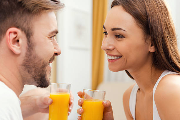 istock Enjoying fresh juice together. 535893209