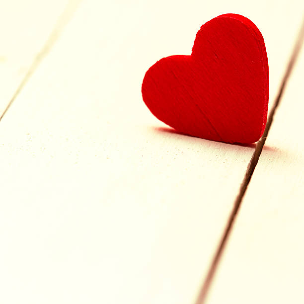 istock Red Heart On Wooden Background. 535894135