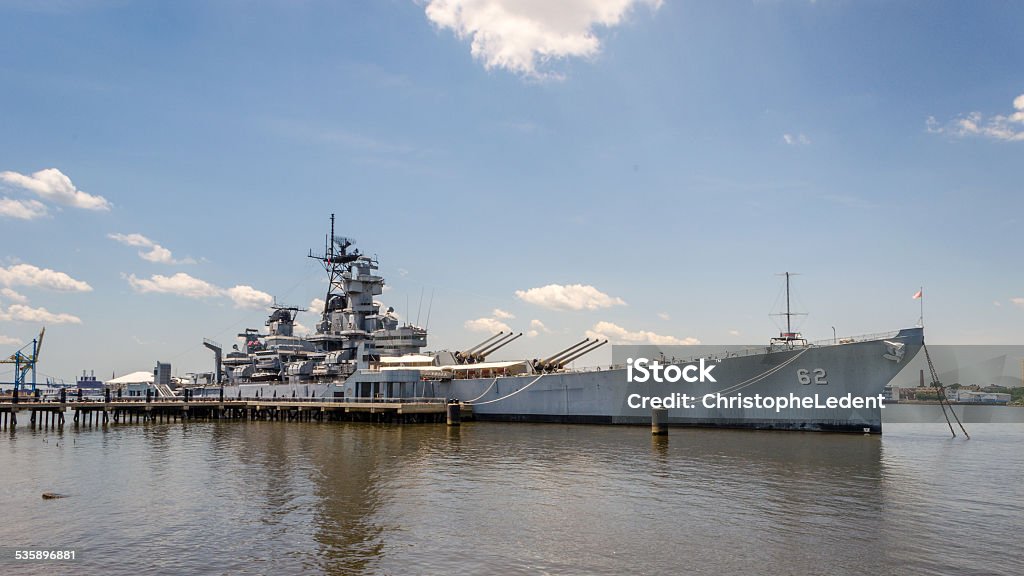 U.S.S. New Jersey U.S.S. New Jersey, an Iowa Class Battleship, docked in Camden, New Jersey New Jersey Stock Photo
