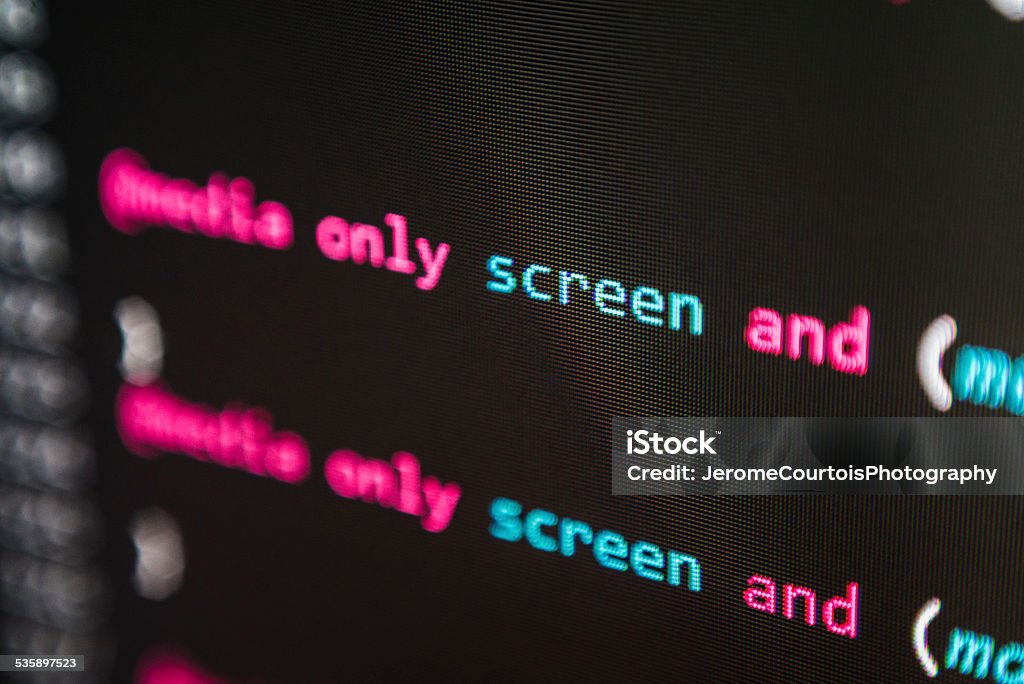 CSS Source Responsive CSS File 2015 Stock Photo