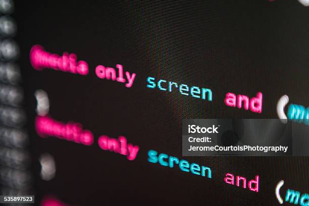 Css Source Stock Photo - Download Image Now - 2015, Coding, Computer