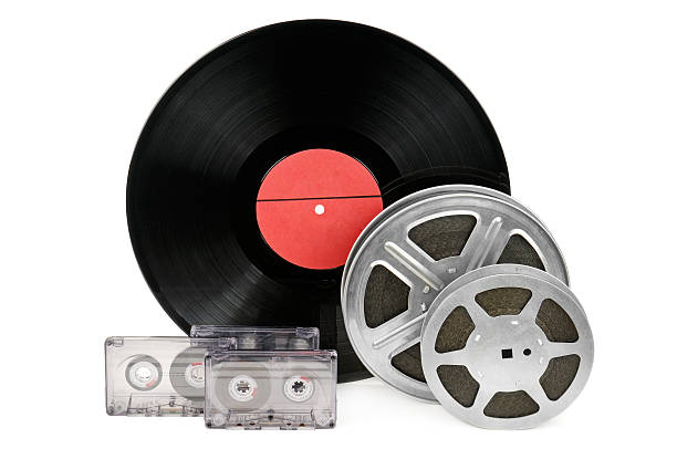 istock audio cassettes, records and film strip 535898351
