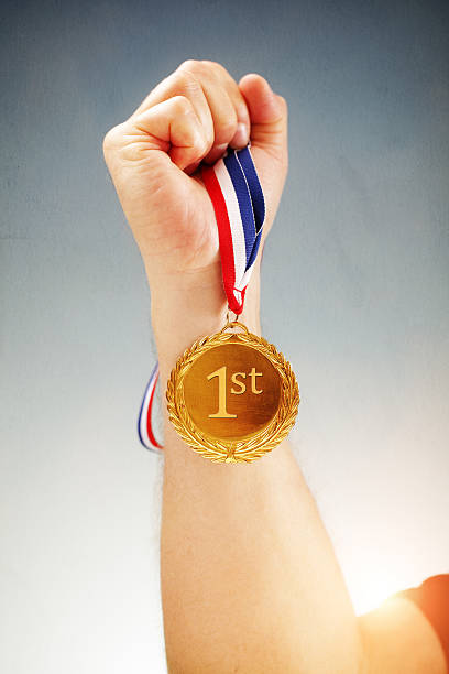 istock Gold medal first place winner 535898529