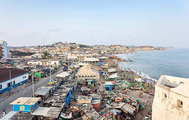 Tarkwa, Ghana – October 21, 2025: The Tarkwa township is a major mining town in south-west Ghana