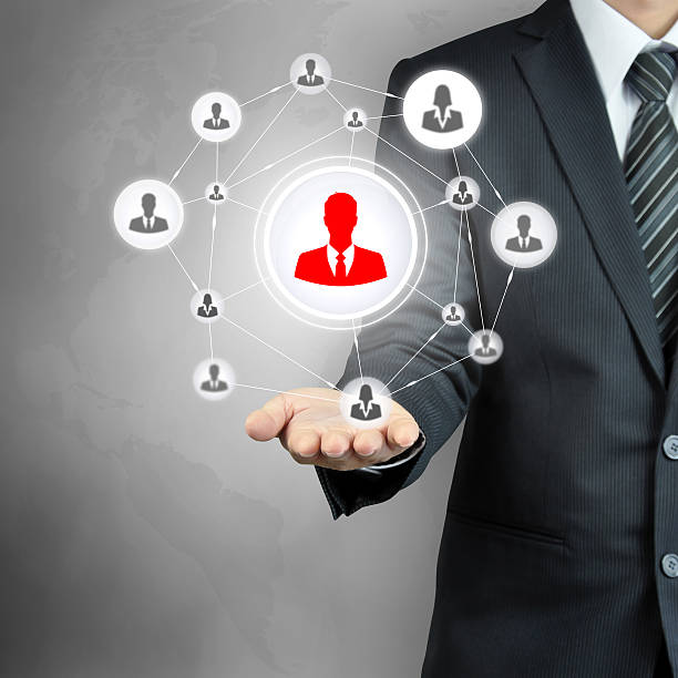 istock Hand carrying businesspeople icon network 535909979