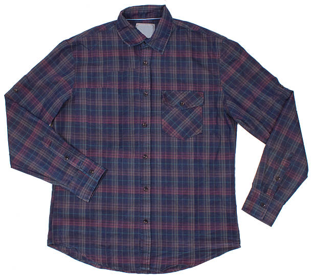 istock Men's checkered shirt. Isolated on white 535911547