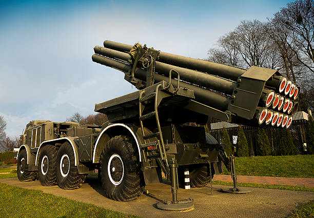 여러 로켓 발사기 시스템 "허리케인" - air defence weapon 뉴스 사진 이미지