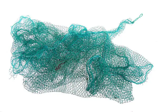 Fishing net isolated on white background.