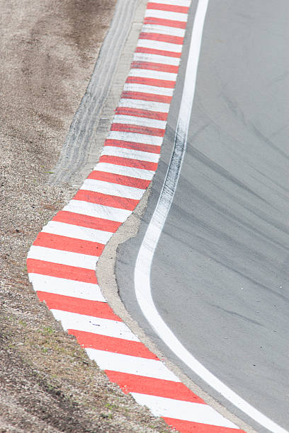 istock Curbstone with tyremarks on track 535914821