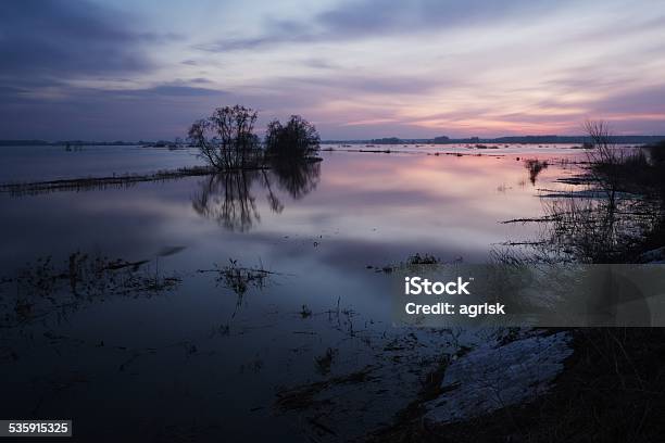Flood Lands Stock Photo - Download Image Now - 2015, Accidents and Disasters, Dawn