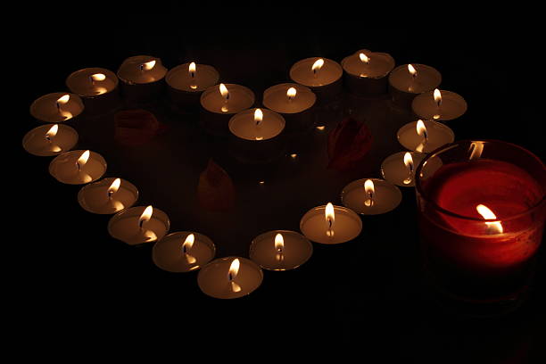 istock Heart of candles 535916191