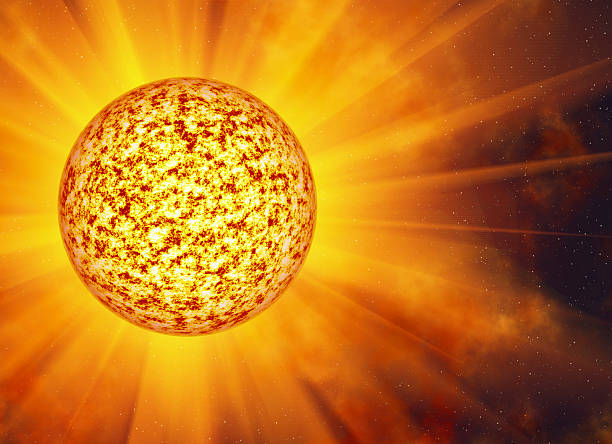 istock rays beam of hot planet on space stars backgrounds 535916511