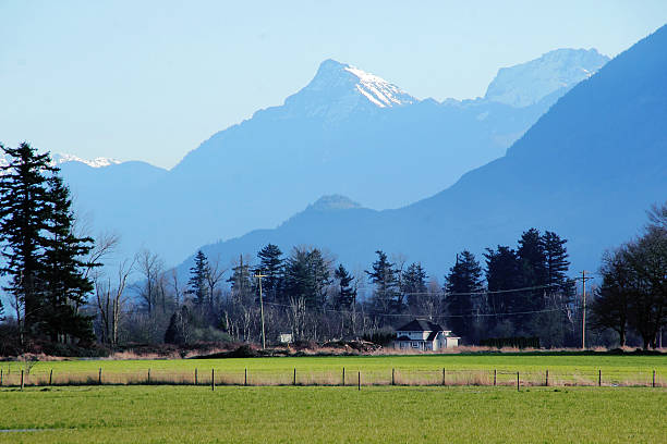 istock Snow Capped Mountain in Valley 535917511