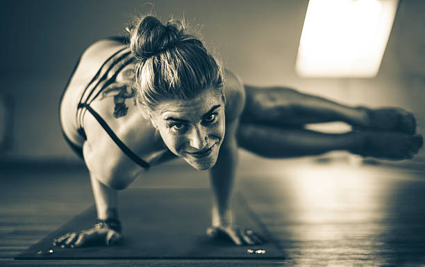 istock Young woman exercising yoga 535918137