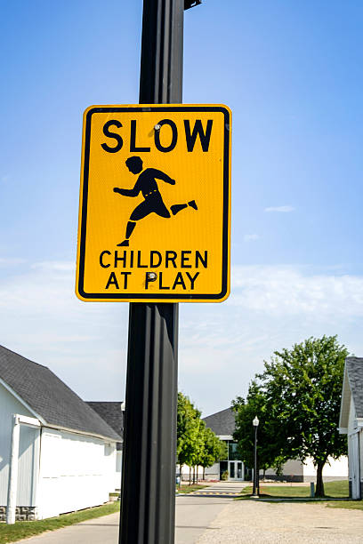 istock Driver warning sign - Children at play 535918251