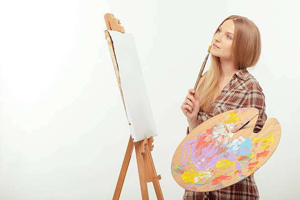istock Young beautiful artist creating a masterpiece 535919135