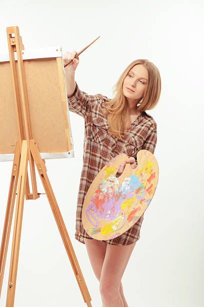 istock Young beautiful artist creating a masterpiece 535919163