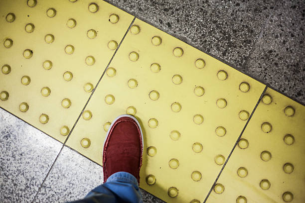 istock yellow ground with red shoe 535933161