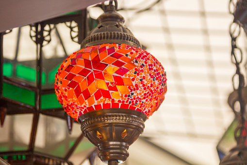 beautiful colorful lamps arabic style of decorating