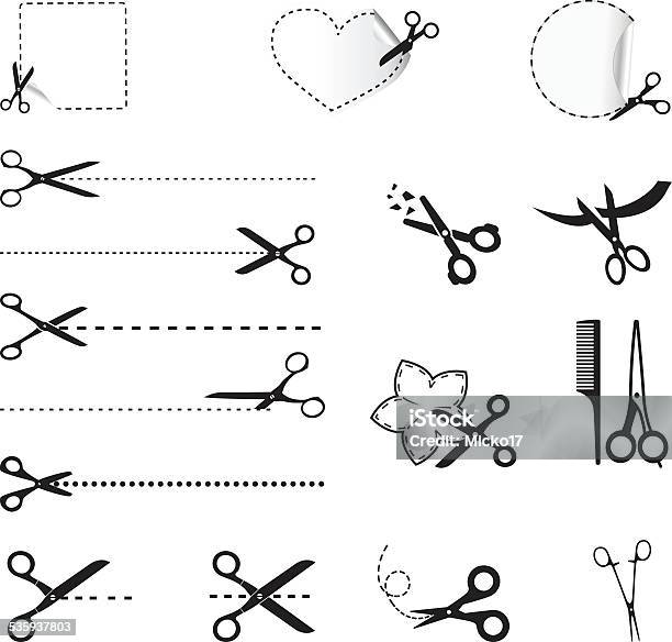 Scissors Icons Stock Illustration - Download Image Now - 2015, Art, Art And Craft