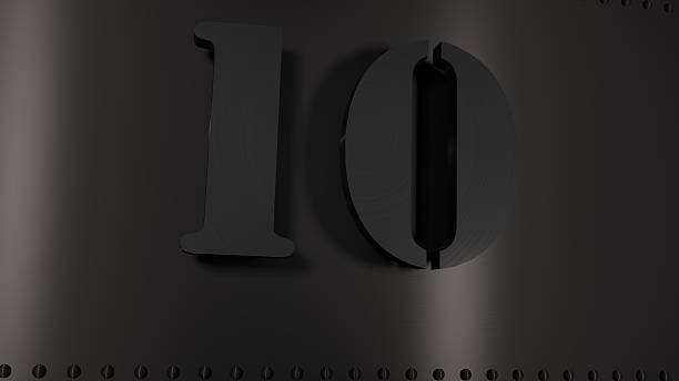 istock Metal Plate with the number 10 535938985
