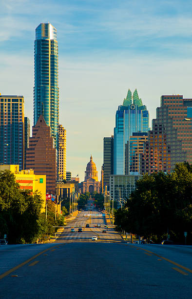 Austin Texas South Congress Avenue View Capitol Building Austin Texas South Congress Avenue View Capitol Building  image created 21st century multi colored arrangement outdoors stock pictures, royalty-free photos & images