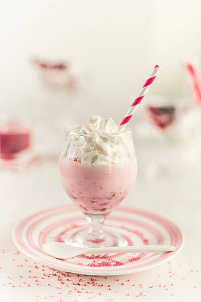 istock strawberry yoqurt and whipped cream natural ingredient milkshake 535940233