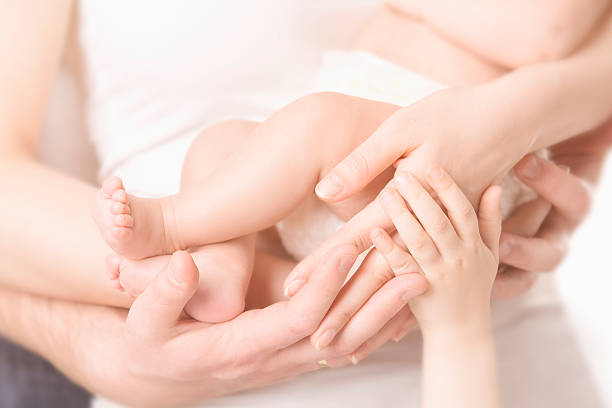 Family Hands Baby New Born Foot Mother Father Children Body Stock Photo -  Download Image Now - iStock