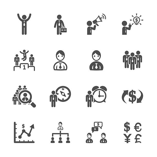 finance and human resource icon set, vector eps10 vector art illustration