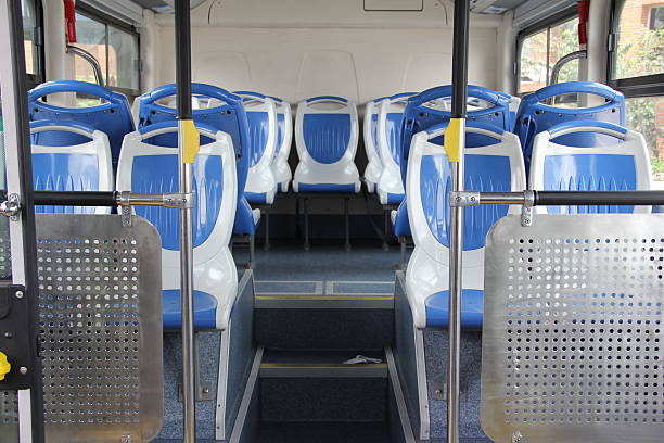 istock Interior of a modern empty city bus. 535942489