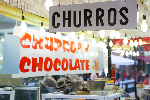 istock Churros and chocolate fritter typical food in Valencia Fallas 535942871