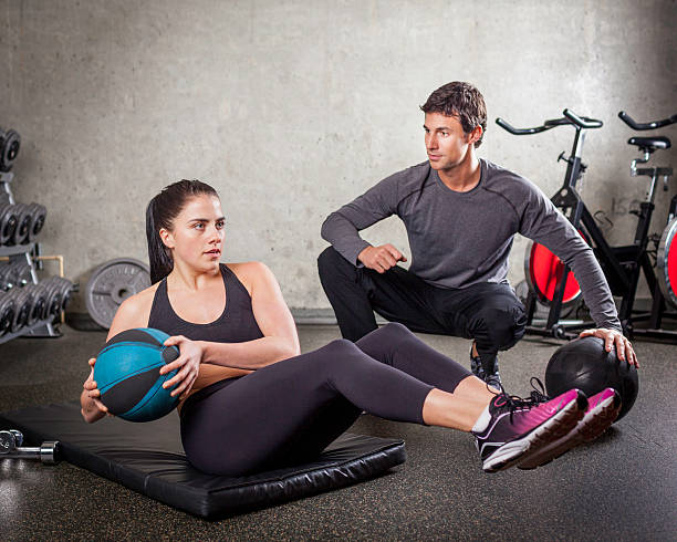 istock Crunch Twists with Medicine Ball 535964483