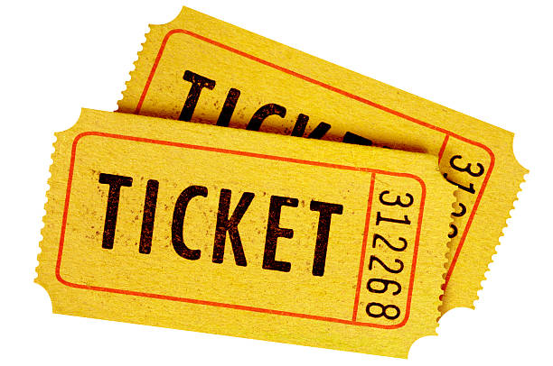 istock Two old movie tickets isolated on a white background. 535967579