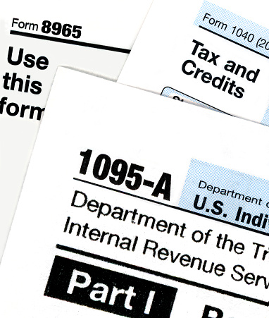 United State's Internal Revenue Service Form 1095-A. Everyone who receives health insurance from the marketplace also known as the exchange or Obamacare will receive this form and they need it to complete their tax return.