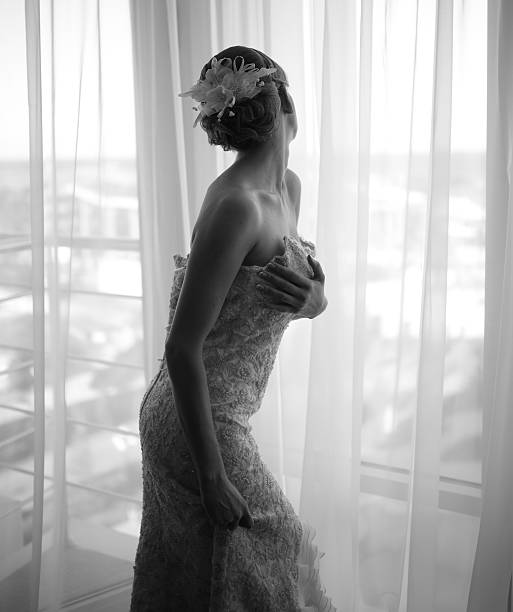 istock Beautiful bride wearing gorgeous dress. 535968945