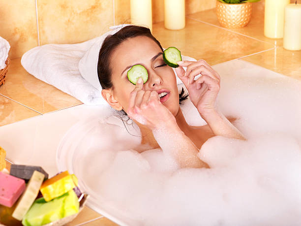 istock Woman relaxing in bath 535970605