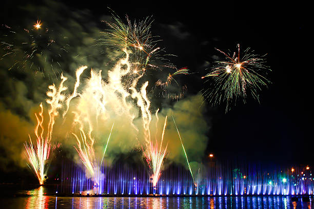 istock Colorful firework show taken in Thailand 535971195