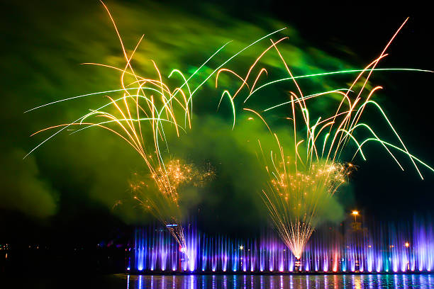istock Colorful firework show taken in Thailand 535971269