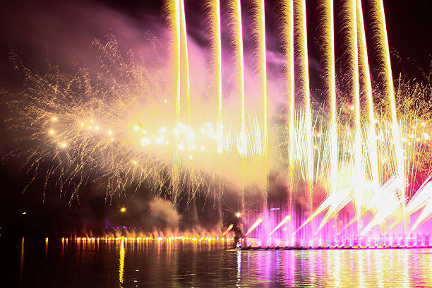 istock Colorful firework show taken in Thailand 535971271