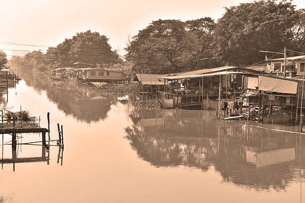 istock Rural villages along the canal side 535980901
