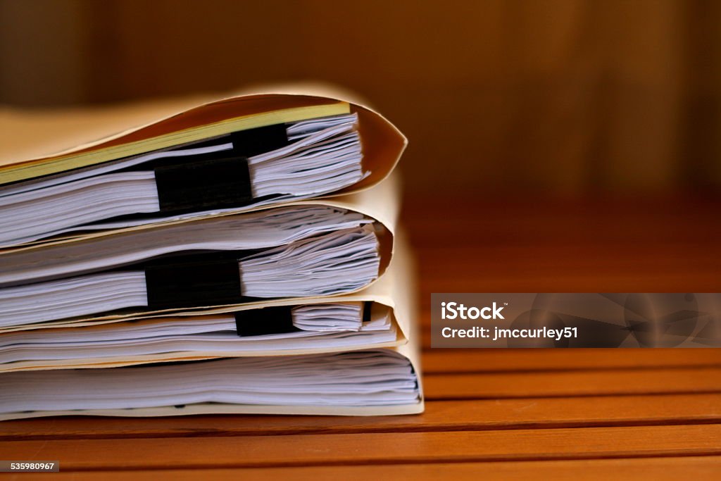 Stacked File Folders Stacked file folders Legal System Stock Photo