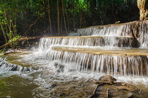 istock Waterfall in deep rain forest jungle at National Park, 535981397