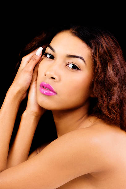 istock Bare Shoulder Portrait Young Attractive Latina Woman 535984517