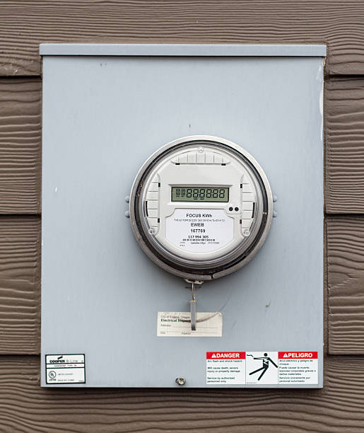 Electricity Meter Box stock photo