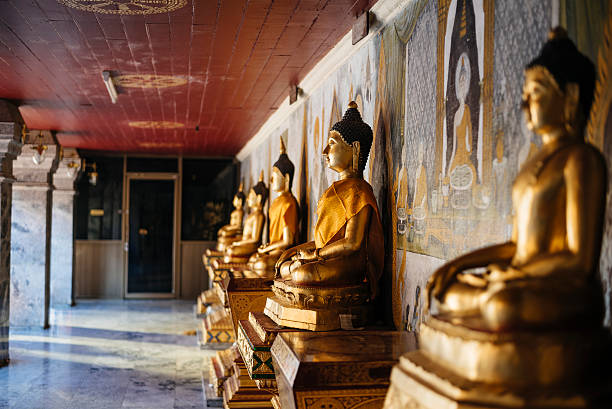 istock Row of Buddha statues. 535989305