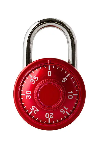 Photo of Red combination lock