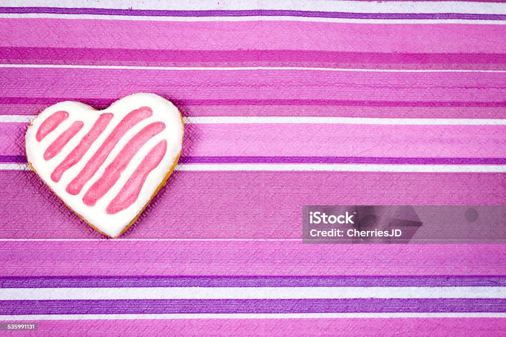 Valentine's Day cookie Pink Valentine's Day cookie in heart shaped 2015 Stock Photo