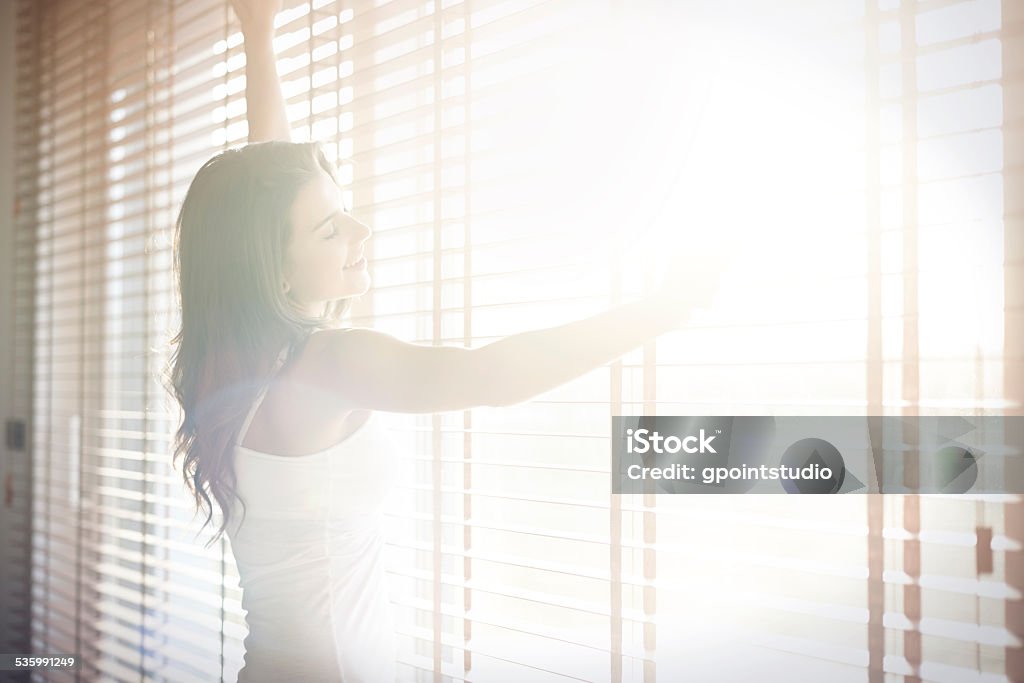 Sunny mornings are very pleasant Window Stock Photo