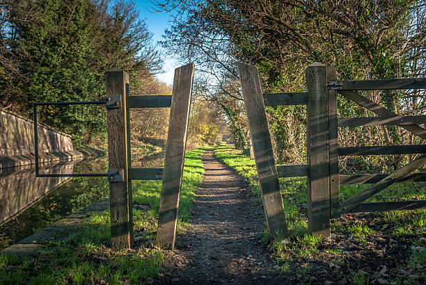 istock Wooden Bike Restriction Barrier 536008107