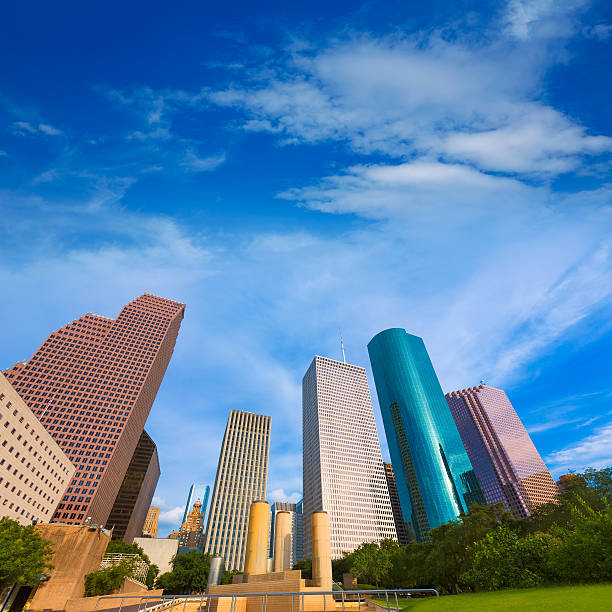 istock Houston skyline from Tranquility Park Texas US 536008491